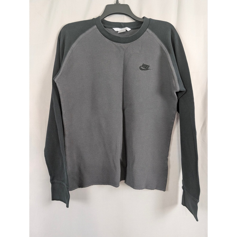 Nike Thermal Waffle Knit Shirt Mens XL Grey Excellent